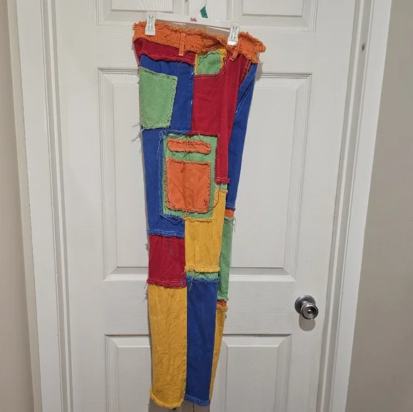 Colorful Patchwork Jeans - Picture 3 of 5